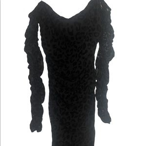 WINDSOR BLACK CHEETAH PRINT MINI DRESS